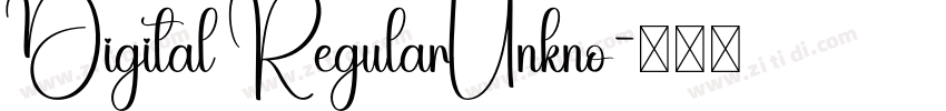 Digital RegularUnkno字体转换